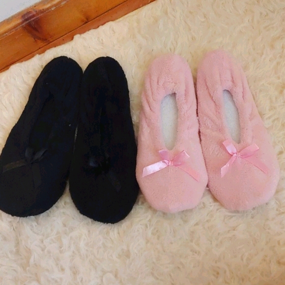 Shoes - 2 pair ballerina style slippers NWOT